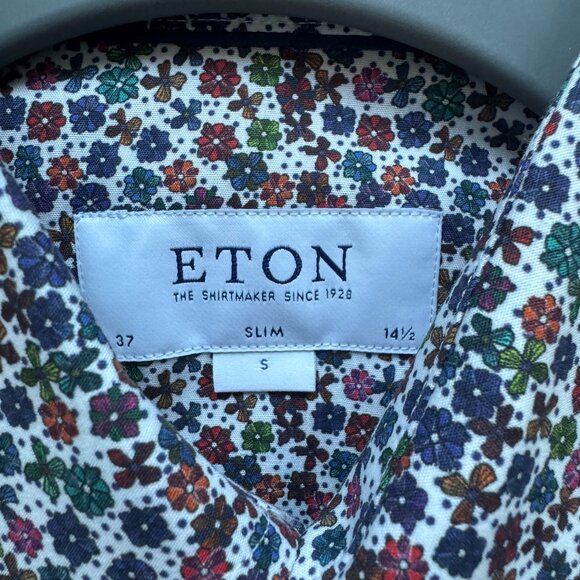 Eton Men's Casual Dress Shirt - Small / 14.5 - Slim Fit - 100% Cotton - Picture 6 of 7